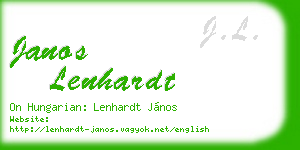 janos lenhardt business card