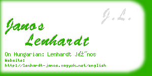 janos lenhardt business card